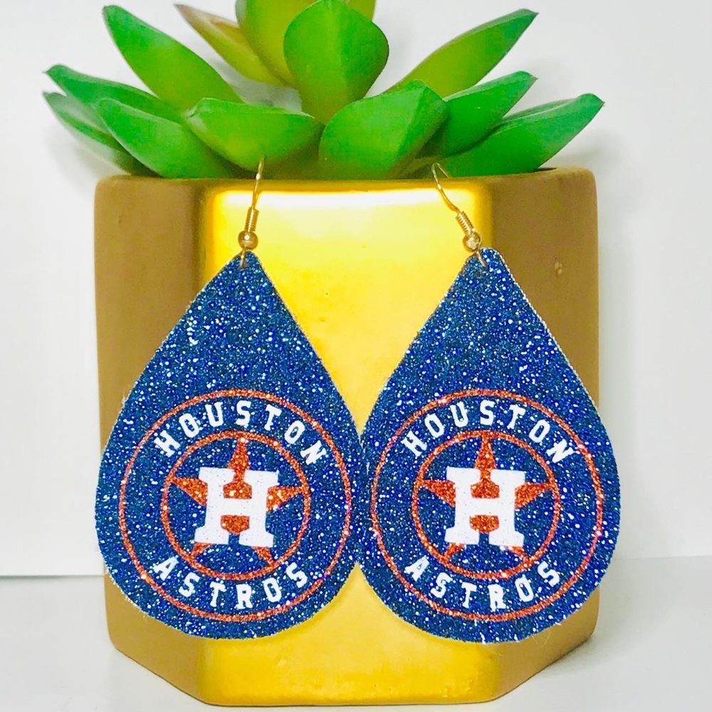 Houston Astros Teardrop Earrings